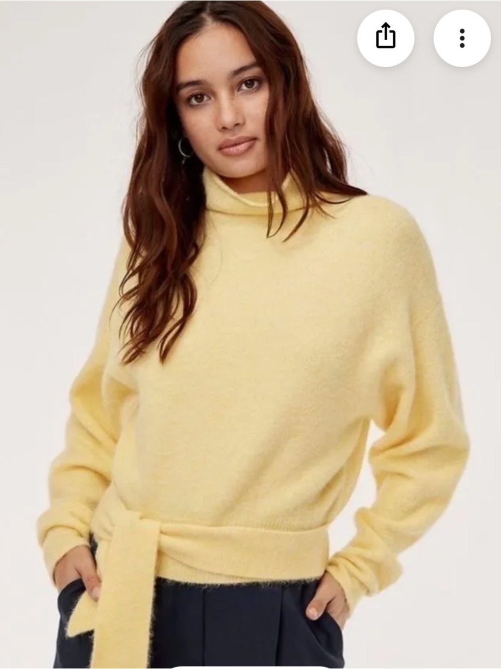 Aritzia Wilfred Lorin Sweater yellow size small